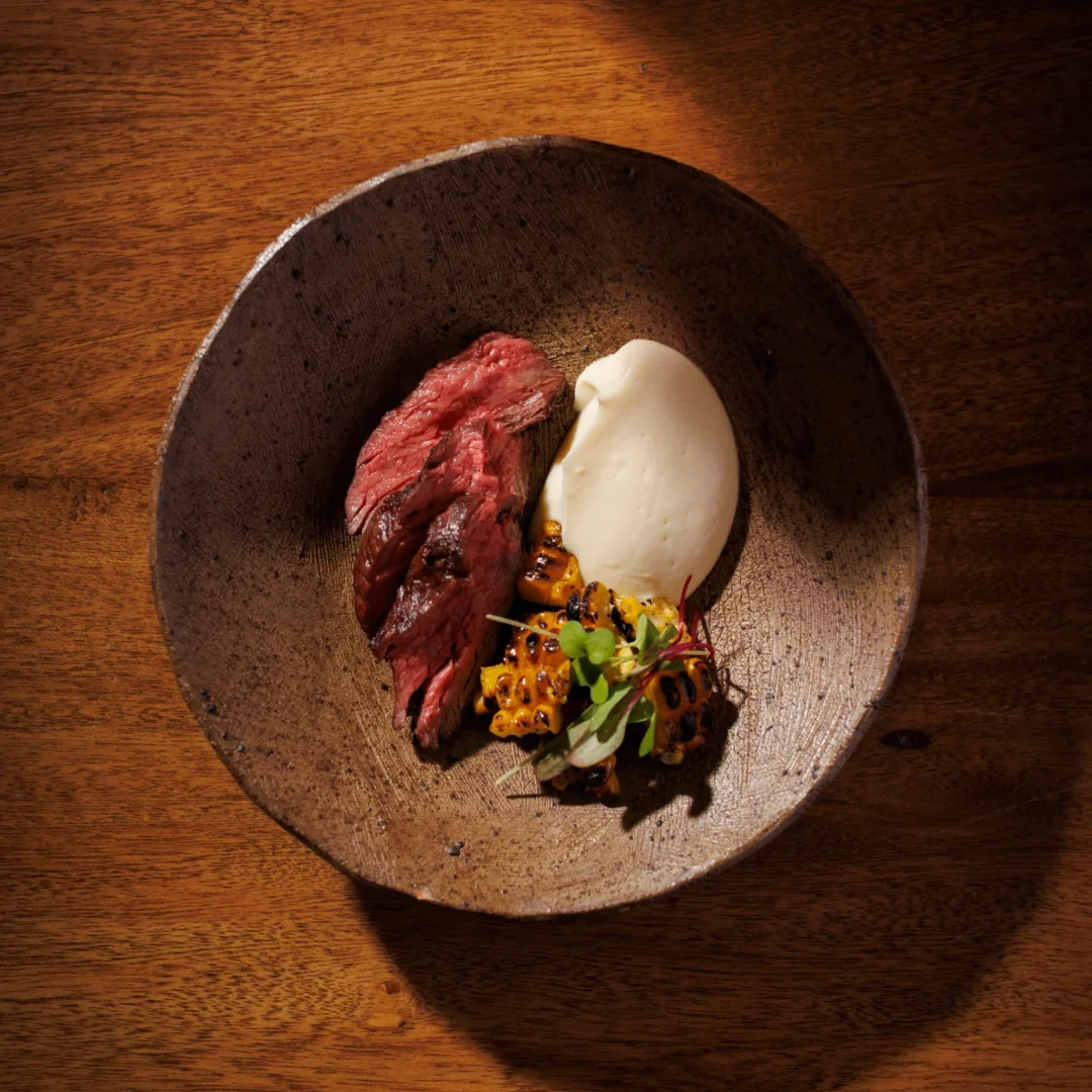 Marucha and cauliflower purée