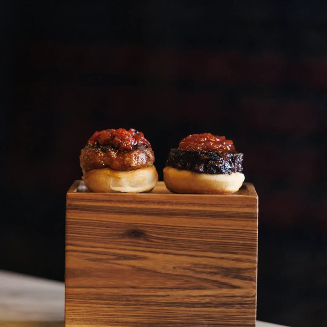 Modern take on chorizo ​​and morcilla