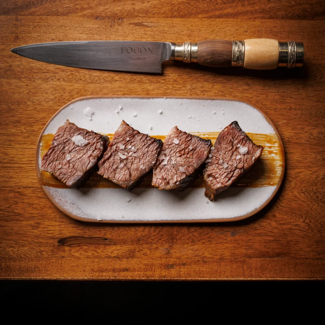 Meat cooked in parchment paper